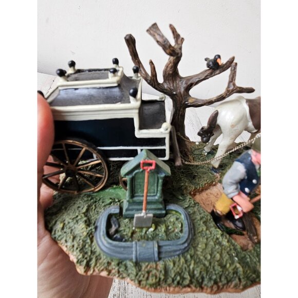 Lemax gruesome grave digger Horse carriage as is Halloween decor village vintage - Picture 2 of 10
